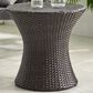 Hearth and Haven Kono Outdoor Hourglass End Table in Brown, , large