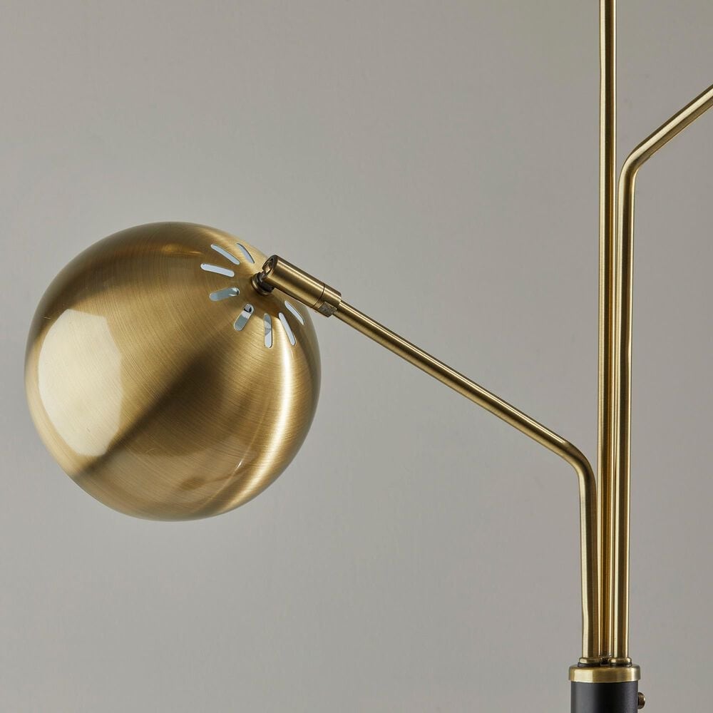Adesso Emerson Tree Lamp in Black and Antique Brass, , large