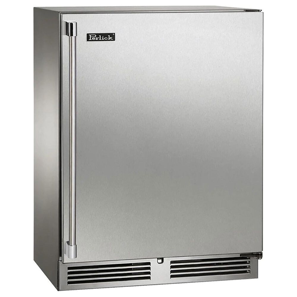 Perlick Signature Shallow Depth 3.1 Cu. Ft. Outdoor Wine Center with Right Hinge Solid Door in Stainless Steel and Panel Ready, , large