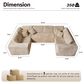 HOMLUX Modular Sectional Cloud Couch, Plush Corduroy U Shaped Sofa with Chaise, Big Comfy Couches Set in Beige, , large