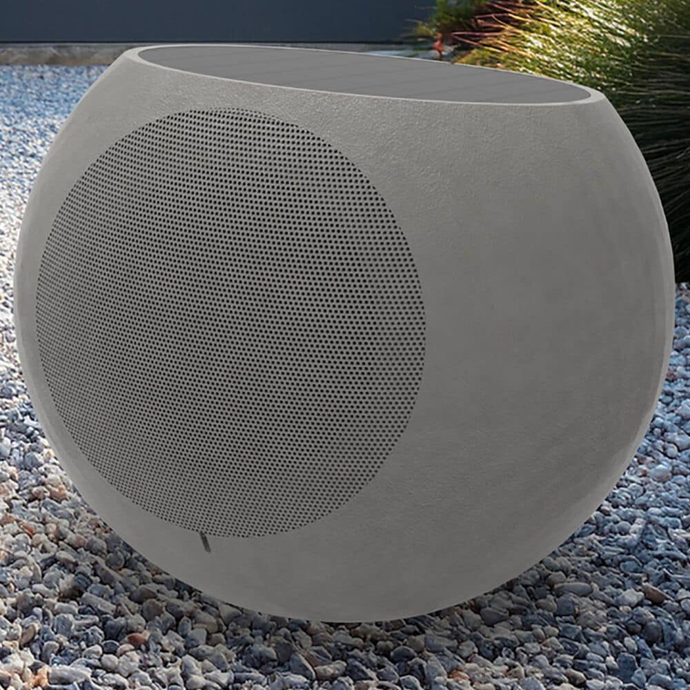 Victrola Zen Outdoor Solar Speaker with Bluetooth in Stone, , large