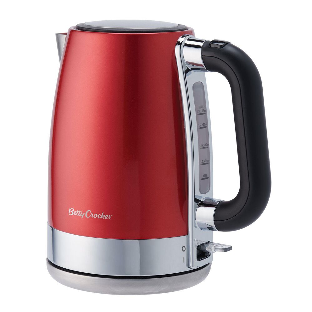 Betty Crocker 7-Cup Cordless Electric Kettle in Red Metallic , , large
