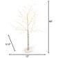 The Gerson Company 6.89" LED Illuminating Indoor Holiday Birch Tree in White, , large