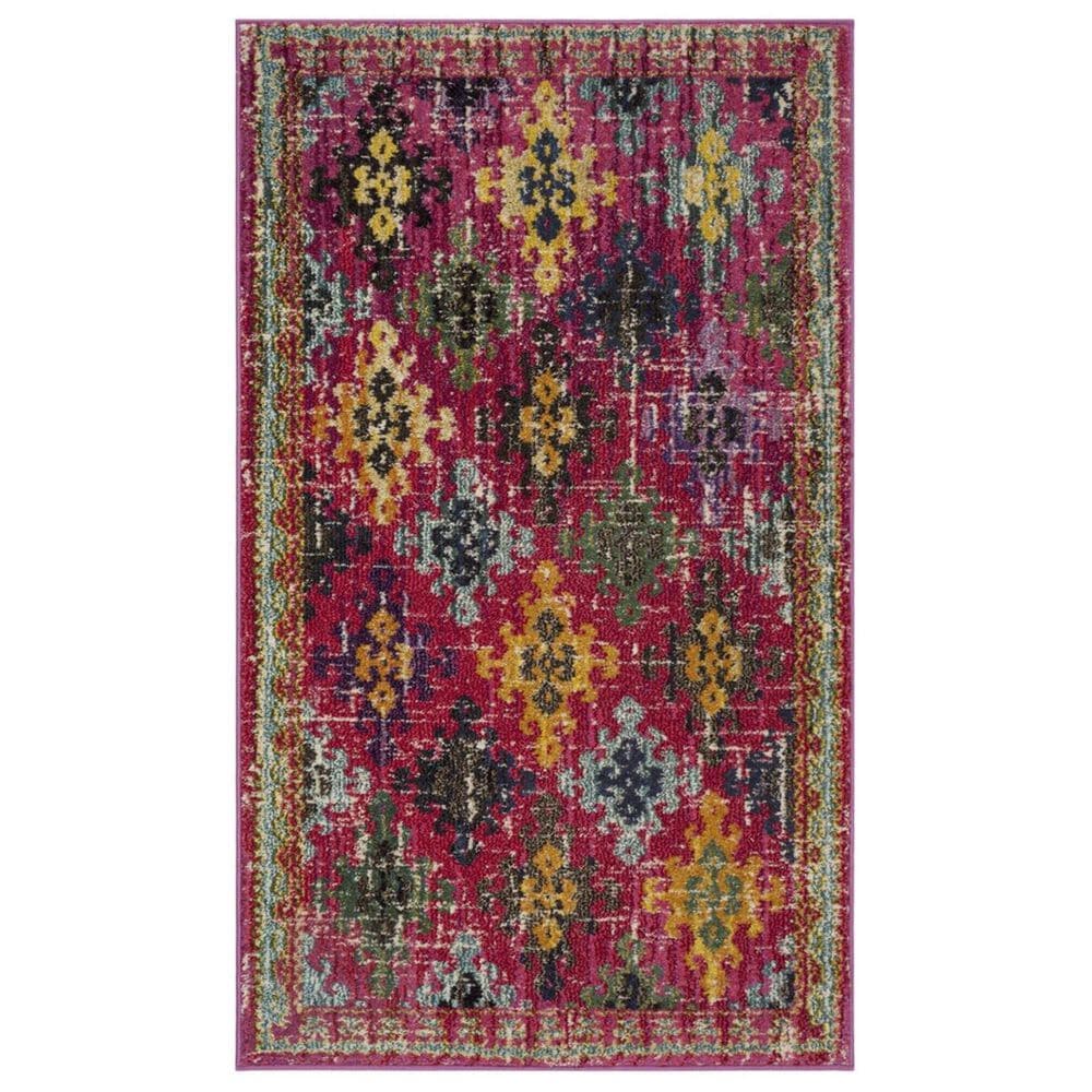 Safavieh Monaco MNC244D 4" x 5"7" Fuchsia Area Rug, , large