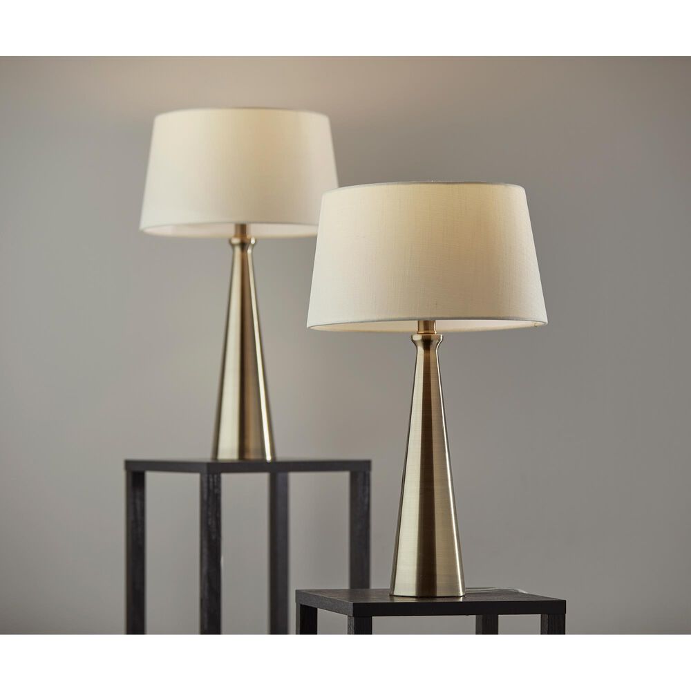 Adesso Lucy Table Lamp in Antique Brass &#40;Set of 2&#41;, , large
