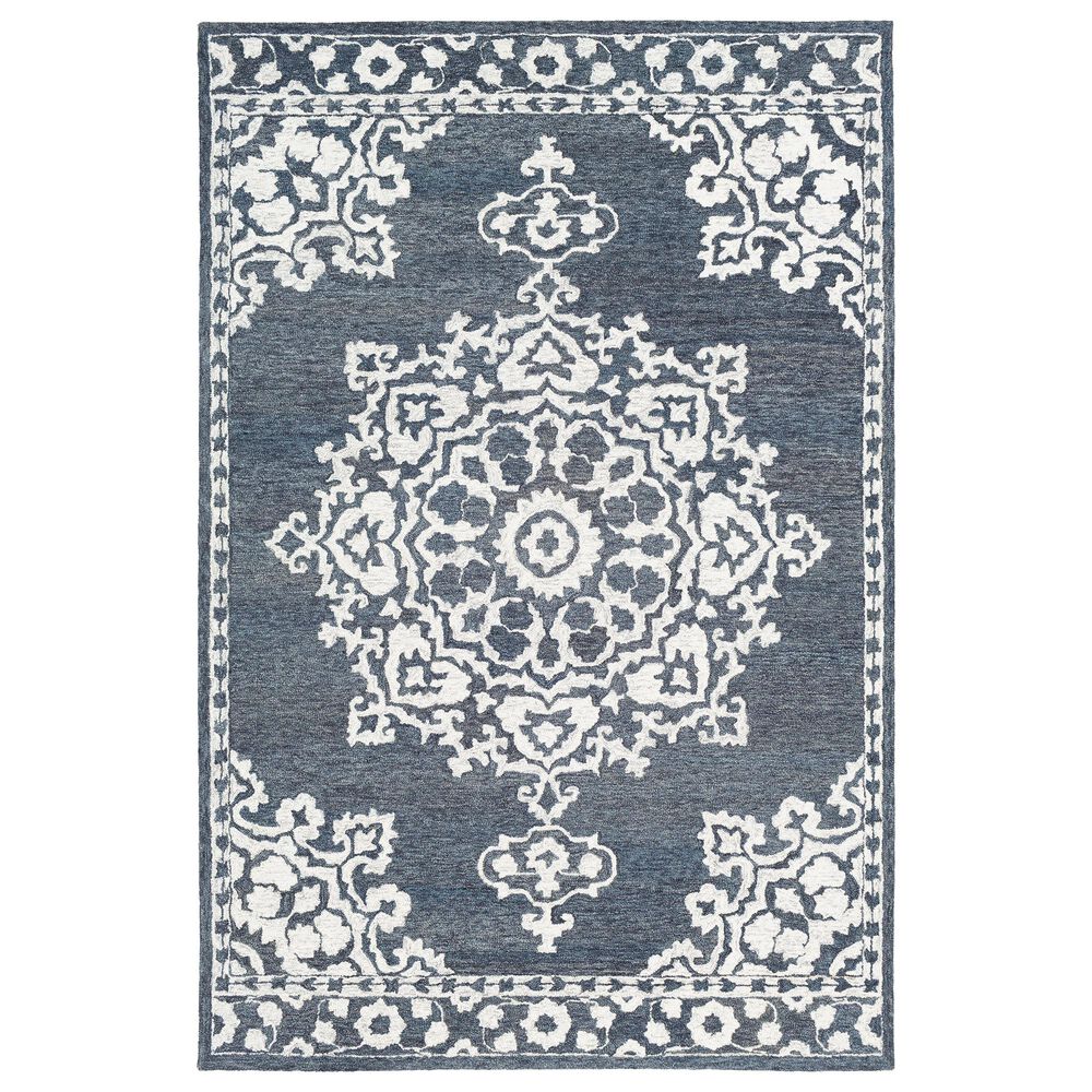 Surya Granada GND-2309 8' x 10' Charcoal and Cream Area Rug, , large