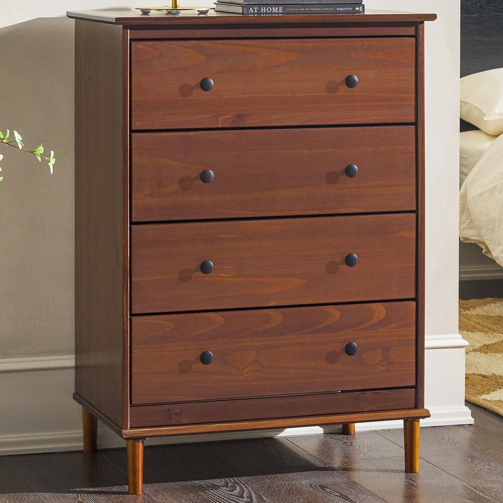 Walker Edison Spencer 4-Drawer Dresser in Walnut, , large