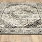 Oriental Weavers Georgia Medallion 429G0 Gray and Black 1"10" x 7"6" Runner, , large