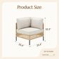 Sunwell Garden Patio Module Corner Chair in Beige (Set of 2), , large