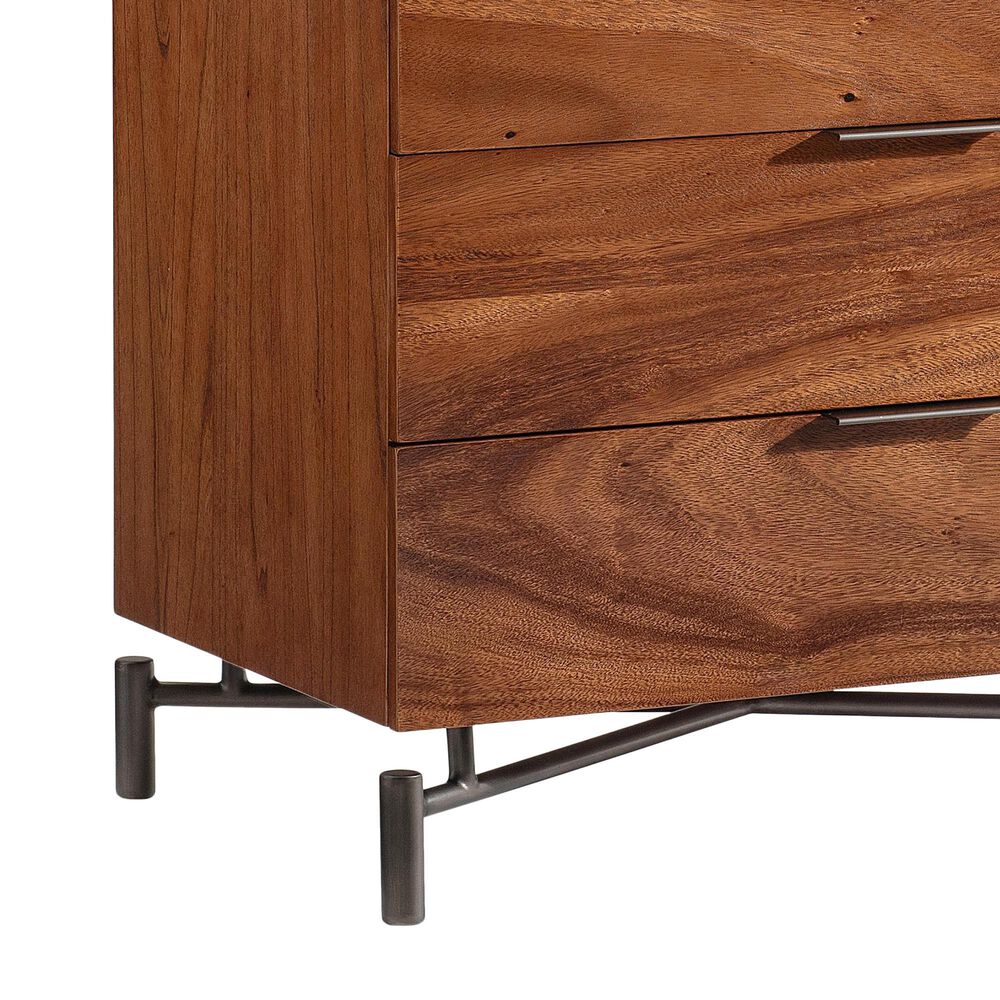 Bernhardt Brasea 3 Drawer Nightstand in Lume and Tungsten with USB Ports, , large