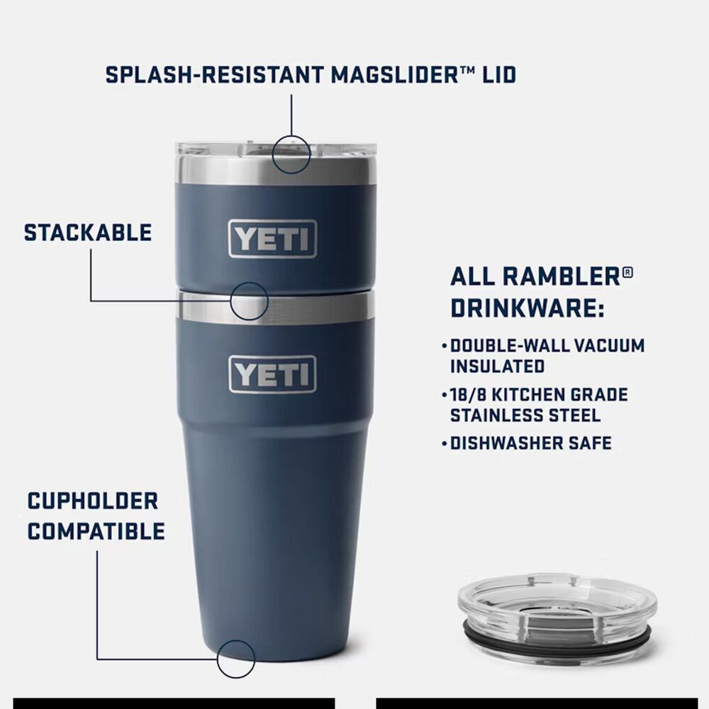 YETI Rambler 20 Oz Stackable Cup with Magslider Lid in Cape Taupe, , large