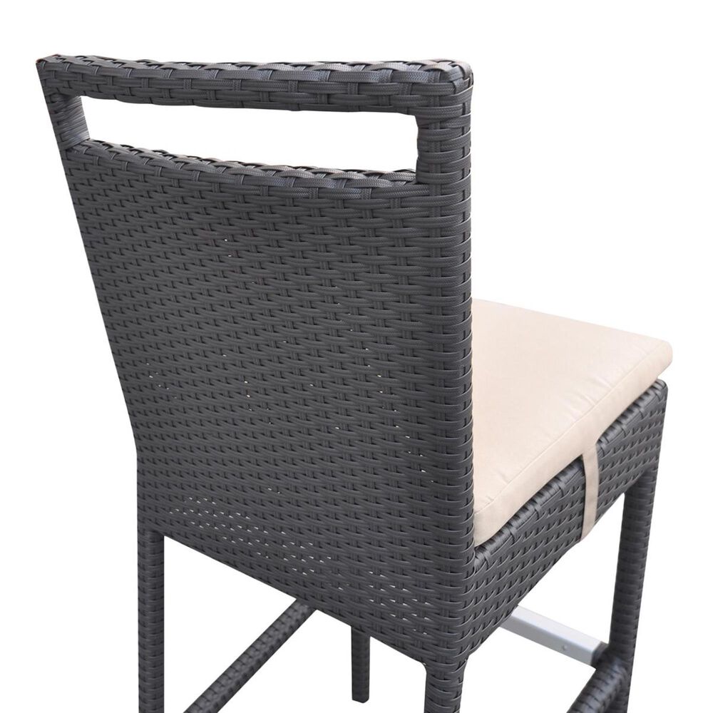 Blue River Tropez Wicker Bar Stool in Beige, , large