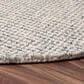 L&R Resources Criss Cross Ivory and Stone Blue 6" Round Area Rug, , large
