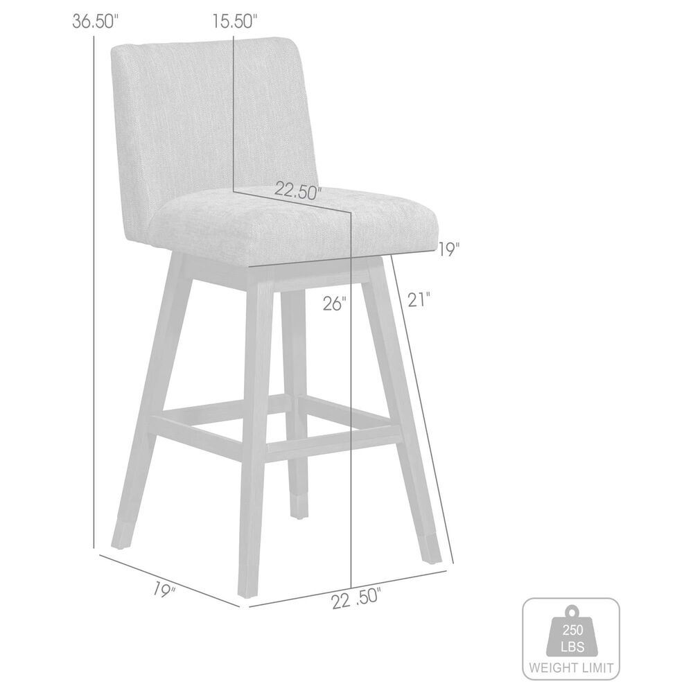 Blue River Basila Swivel Counter Stool in Gray, , large