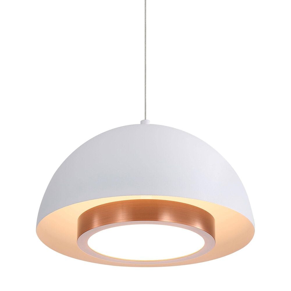 Golden Lighting Solsken 7" 1-Light Pendant in Sand White, , large