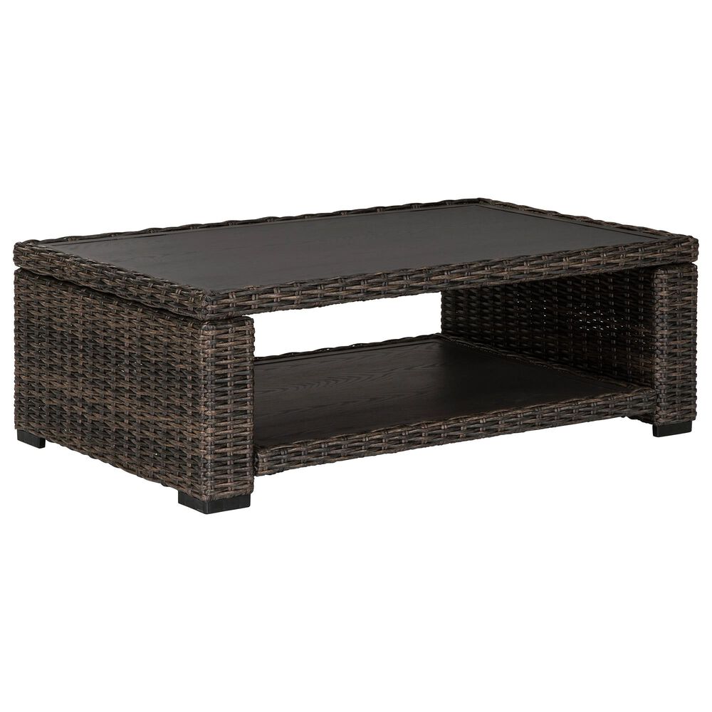 Signature Design by Ashley Grasson Lane Rectangular Cocktail Table in Brown, , large
