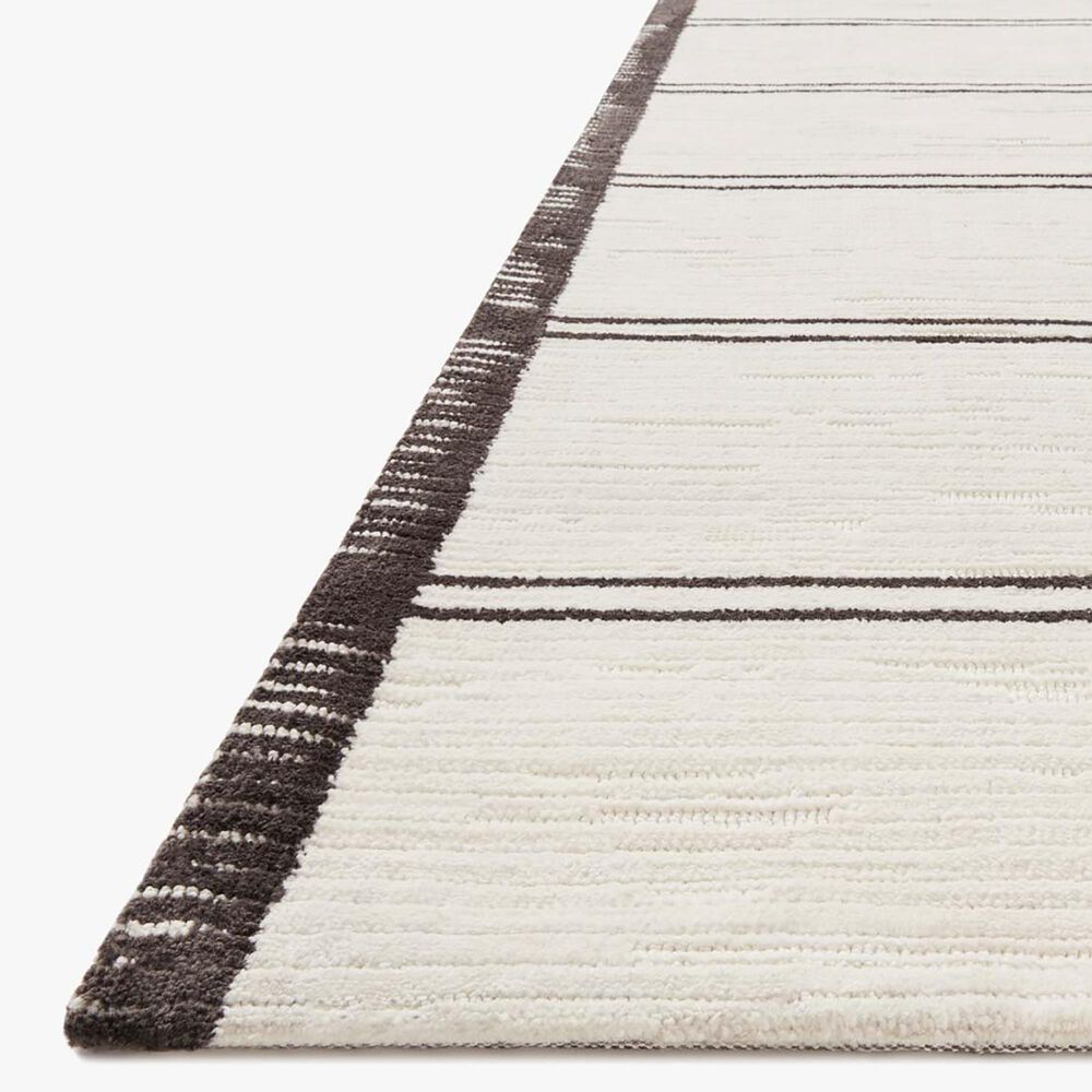 Magnolia Home Logan 2&#39;3&quot; x 3&#39;9&quot; White and Mocha Area Rug, , large