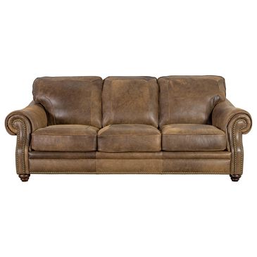Softline Leather Stationary Sofa in Vintage Tobacco, , large
