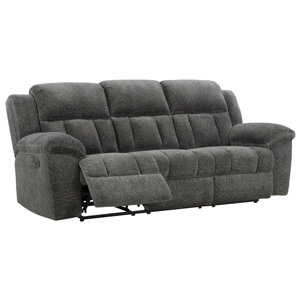 Ashley Frohn Manual Reclining Sofa in Graphite, , large