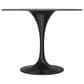 Leisuremod LeisureMod Verve Collection 36 Round Dining Table, Black Base with Sintered Stone Grey Top, , large