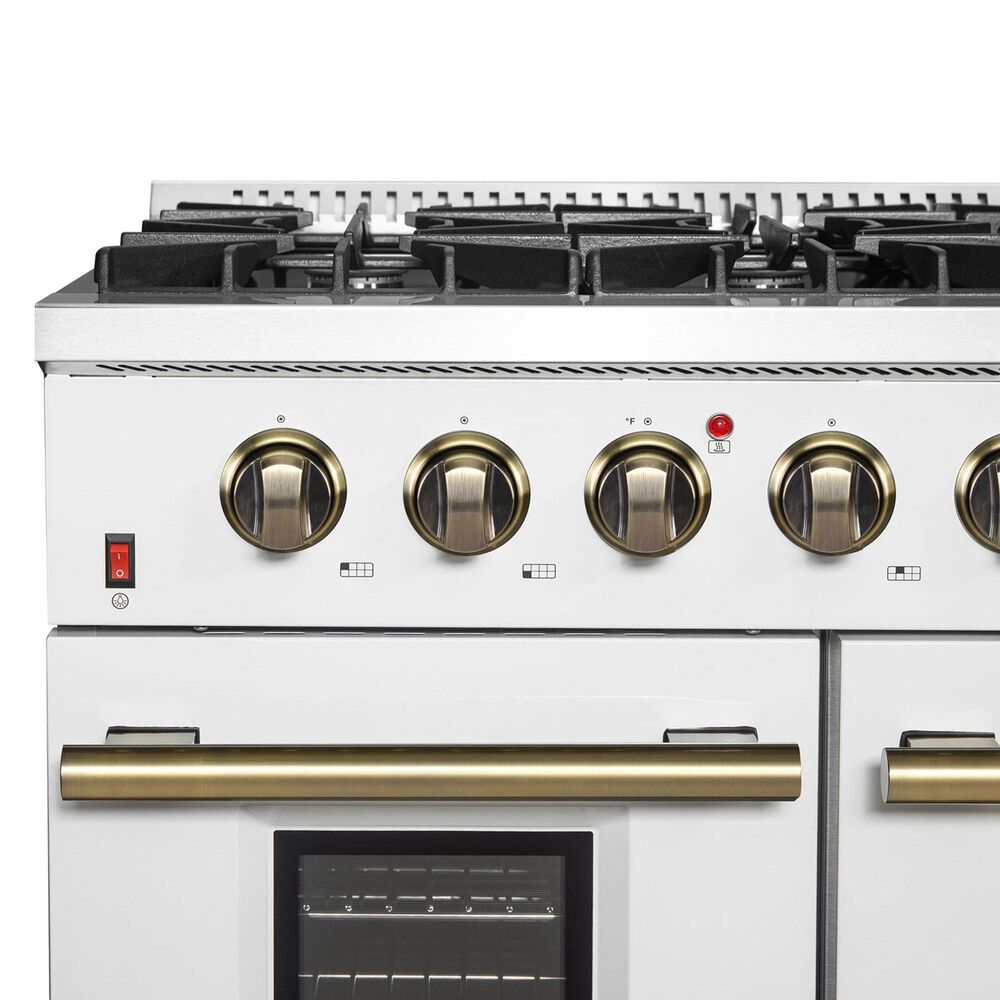 Forno Galiano 48" Freestanding Gas Range in White, , large
