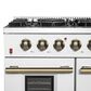 Forno Galiano 48" Freestanding Gas Range in White, , large