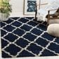 Safavieh Dallas Shag SGD257N-3 3" x 5" Navy/Ivory Area Rug, , large