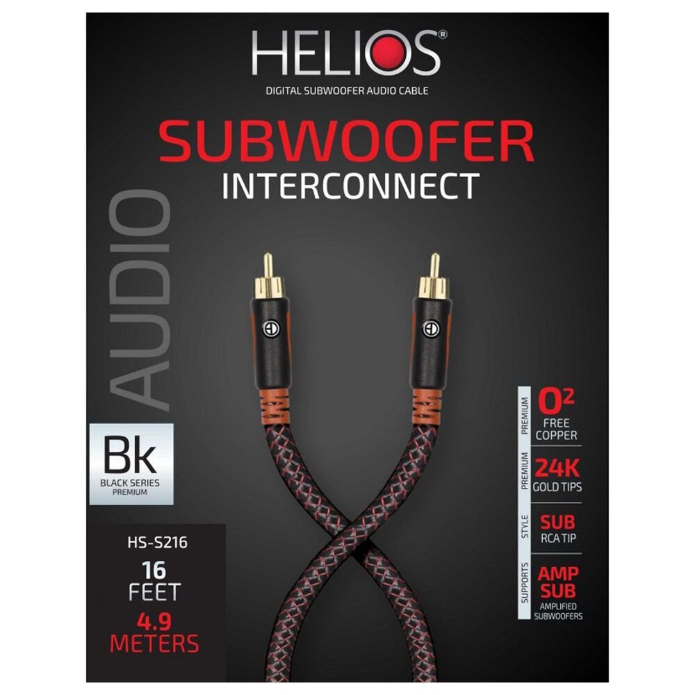 Helios 16 Ft Subwoofer Cable in Black, , large