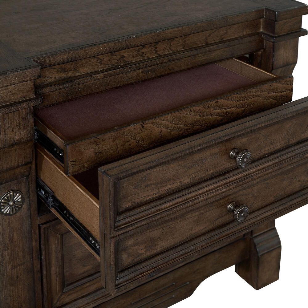 Sasha Lee Grand Teton Nightstand in Warm Brown Oak with USB Port, , large