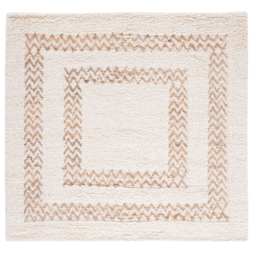 Safavieh Natura 6" Square Ivory and Natural Area Rug, , large