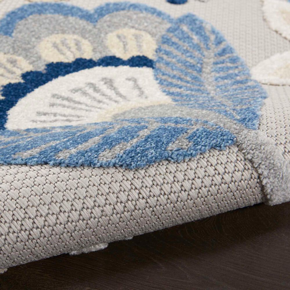 Nourison Aloha ALH25 12&#39; x 15&#39; Blue and Grey Indoor/Outdoor Area Rug, , large