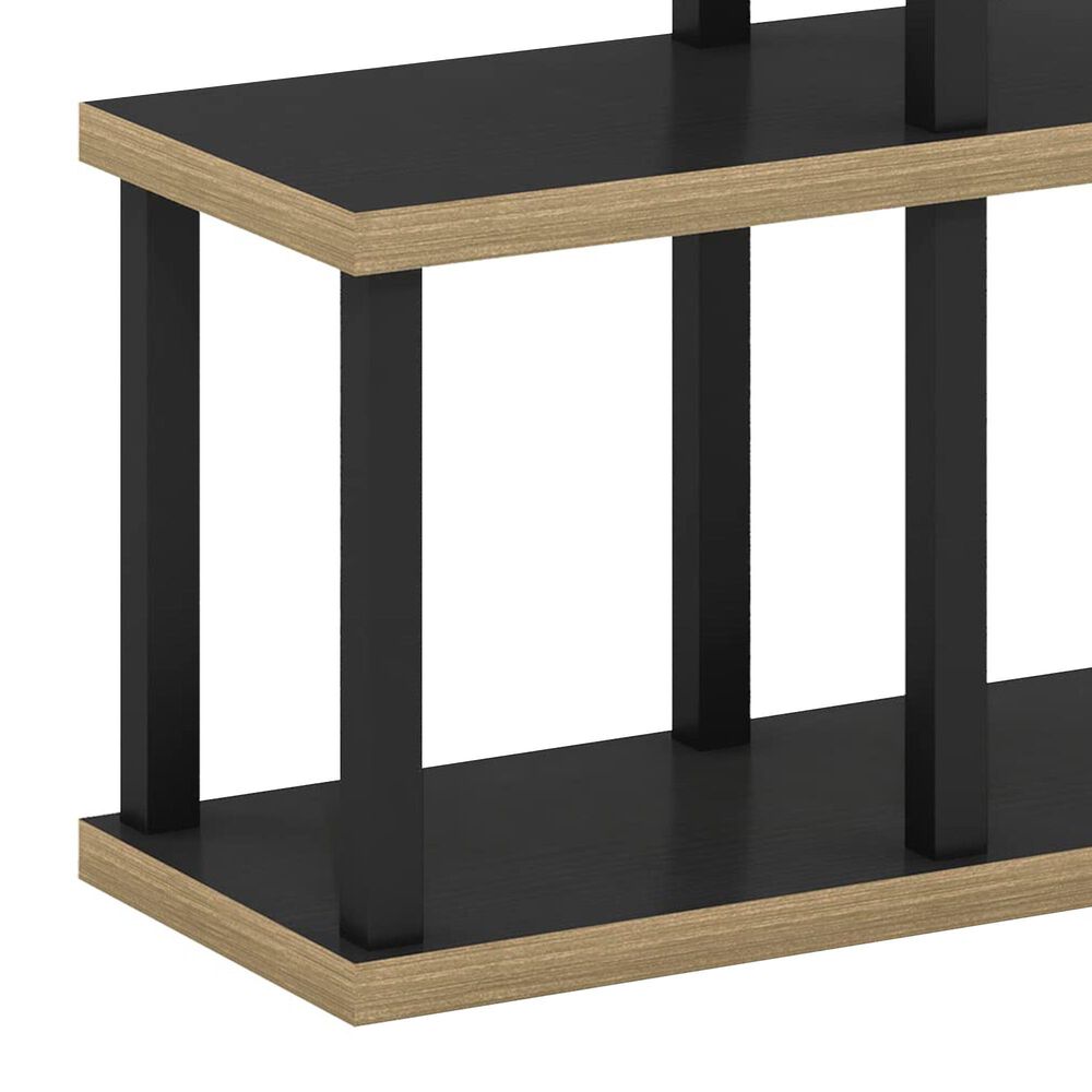 HOMLUX 3-Cube Display Bookshelf in Americano and Black, , large