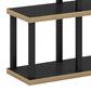 HOMLUX 3-Cube Display Bookshelf in Americano and Black, , large