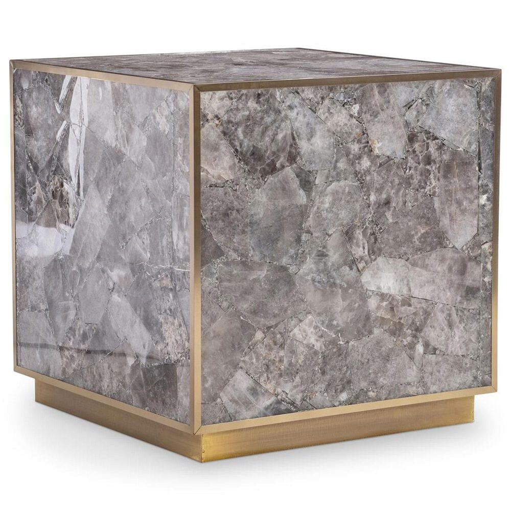 Bernhardt Tildon Accent Side Table in Smokey and Aged Brass, , large