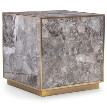 Bernhardt Tildon Accent Side Table in Smokey and Aged Brass, , large