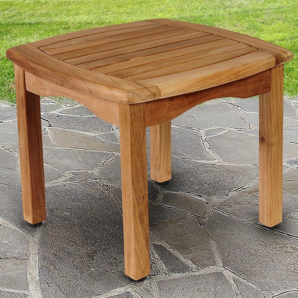 International Home Miami Amazonia Intan Teak Square Side Table, , large