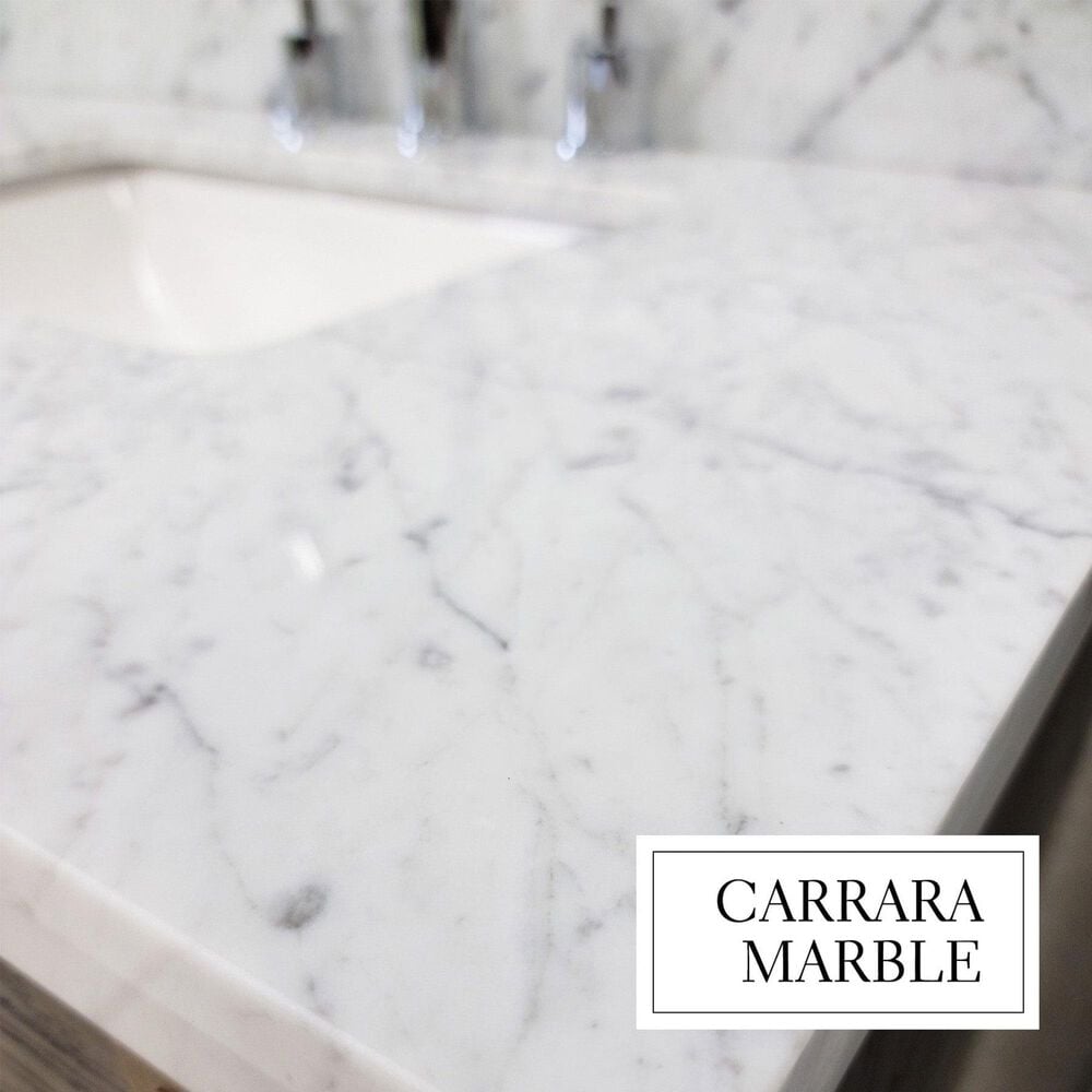 Lexora Home Geneva 84&quot; Double Bathroom Vanity in Navy Blue with 2 cm White Carrara Marble Top, Rectangular Sinks and 36&quot; LED Mirrors, , large