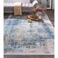 Feizy Cadiz Oriental 9"9" x 13"2" Blue and Gray Area Rug, , large