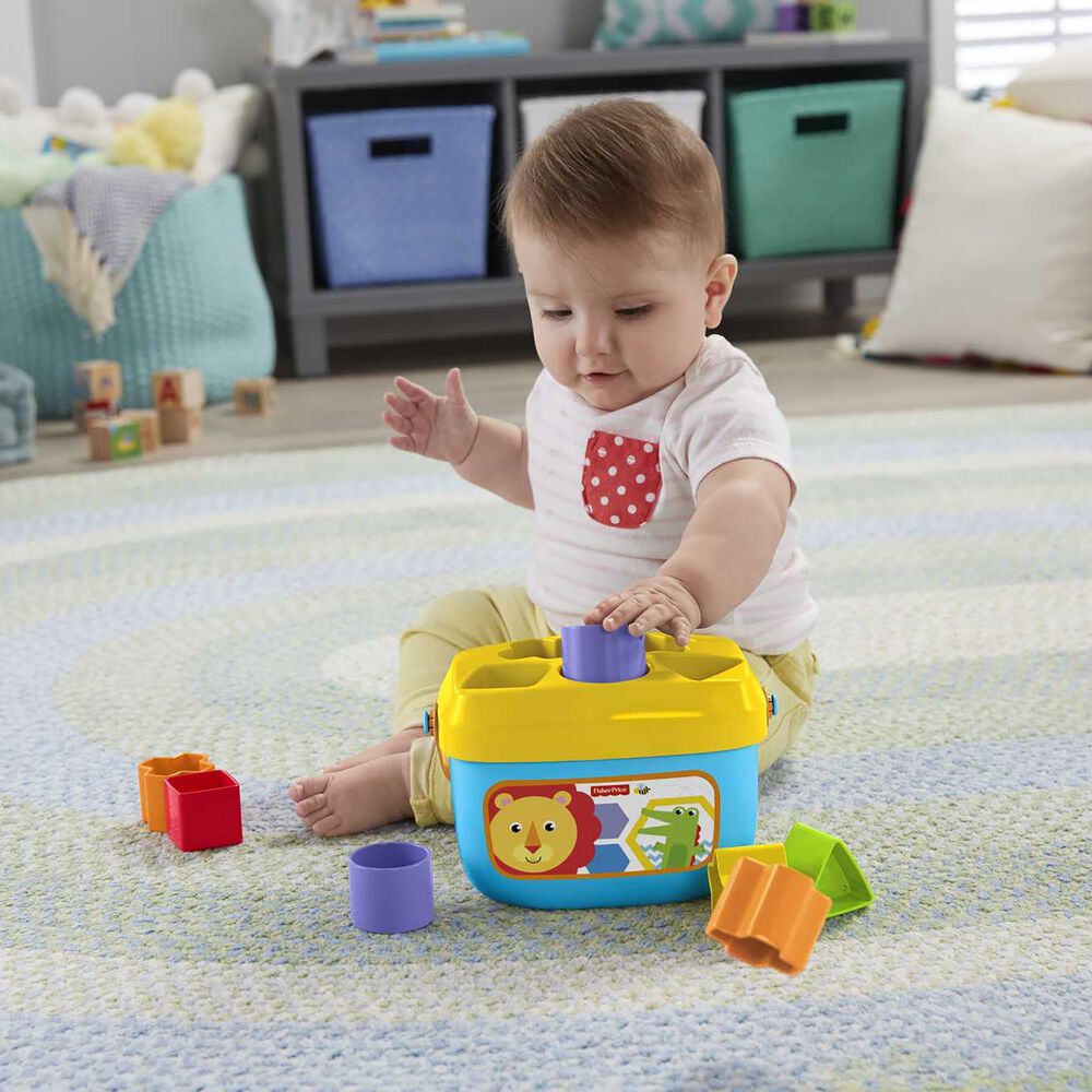 Fisher Price Baby&#39;s First Blocks Shape Sorting Toy with Storage Bucket in Multicolor, , large