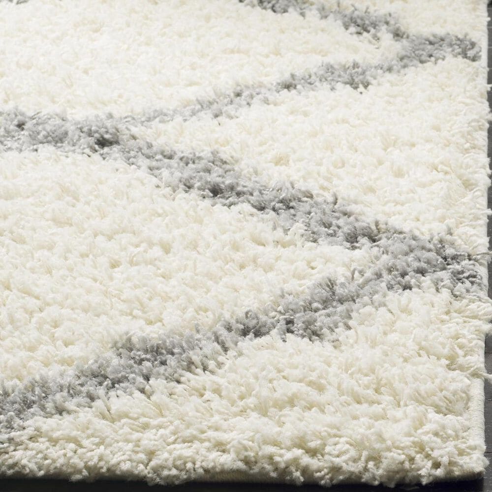 Safavieh Dallas Shag SGD257F-5 5&#39;1&quot; x 7&#39;6&quot; Ivory/Grey Area Rug, , large