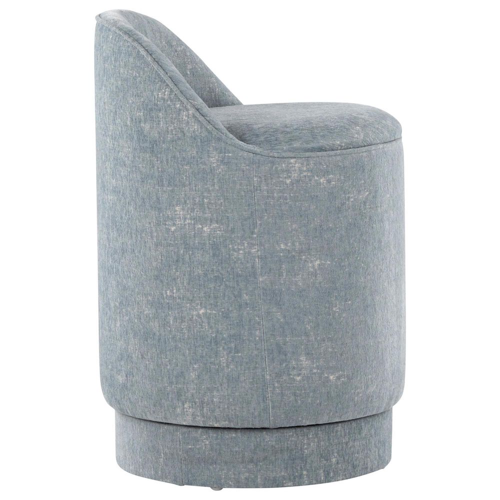 Lumisource Marla Upholstered Vanity Stool in Blue, , large