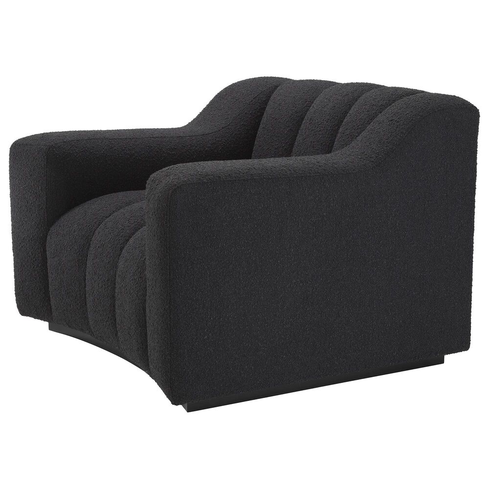 Eichholtz Kelly Accent Chair A115206 in Boucle Black, , large