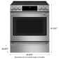 Cafe 30" Slide-In Front Radiant and Convection Range in Stainless Steel, , large