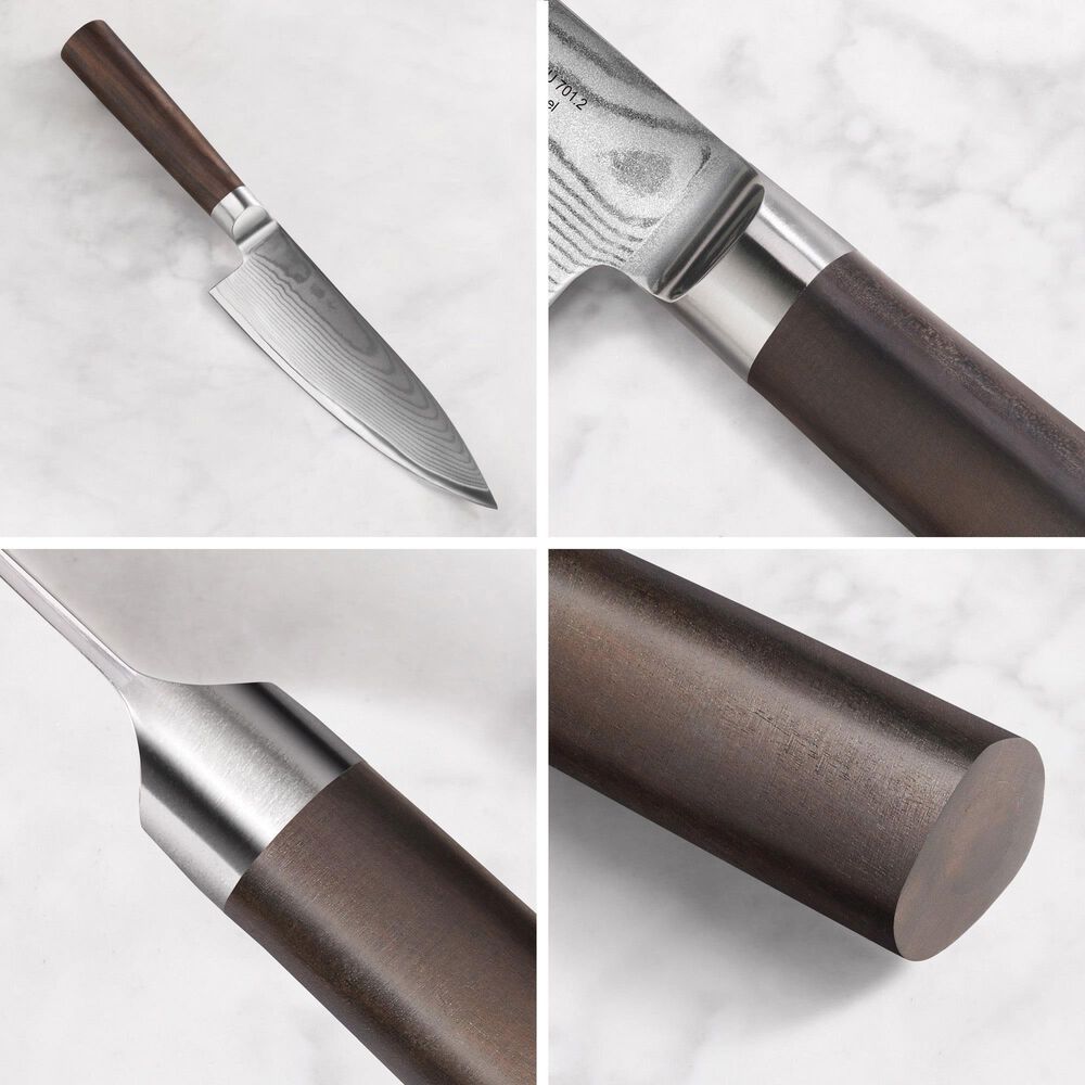 Cangshan Haku 6&quot; Chef&#39;s Knife with Sheath in Dark Brown and Silver, , large