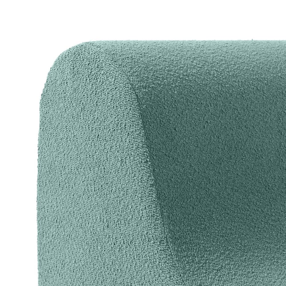 Jaxx Uptown Modern Armless Accent Chair in Boucle Green, , large