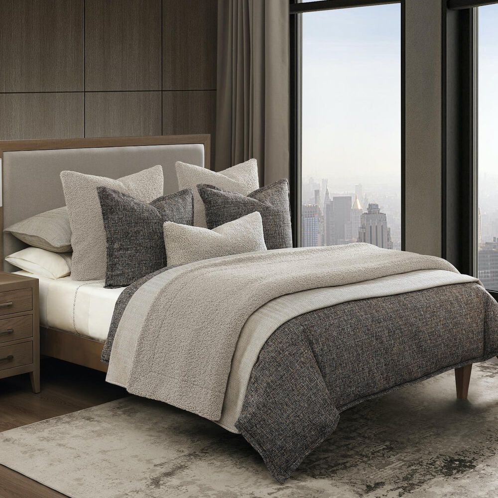HiEnd Accents Tweed 3-Piece Super King Comforter Set in Brown, , large