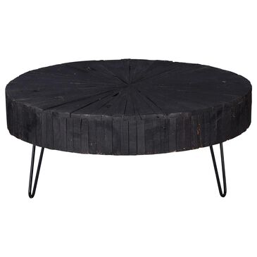 Crestview Collection Drummond Round Cocktail Table in Black, , large