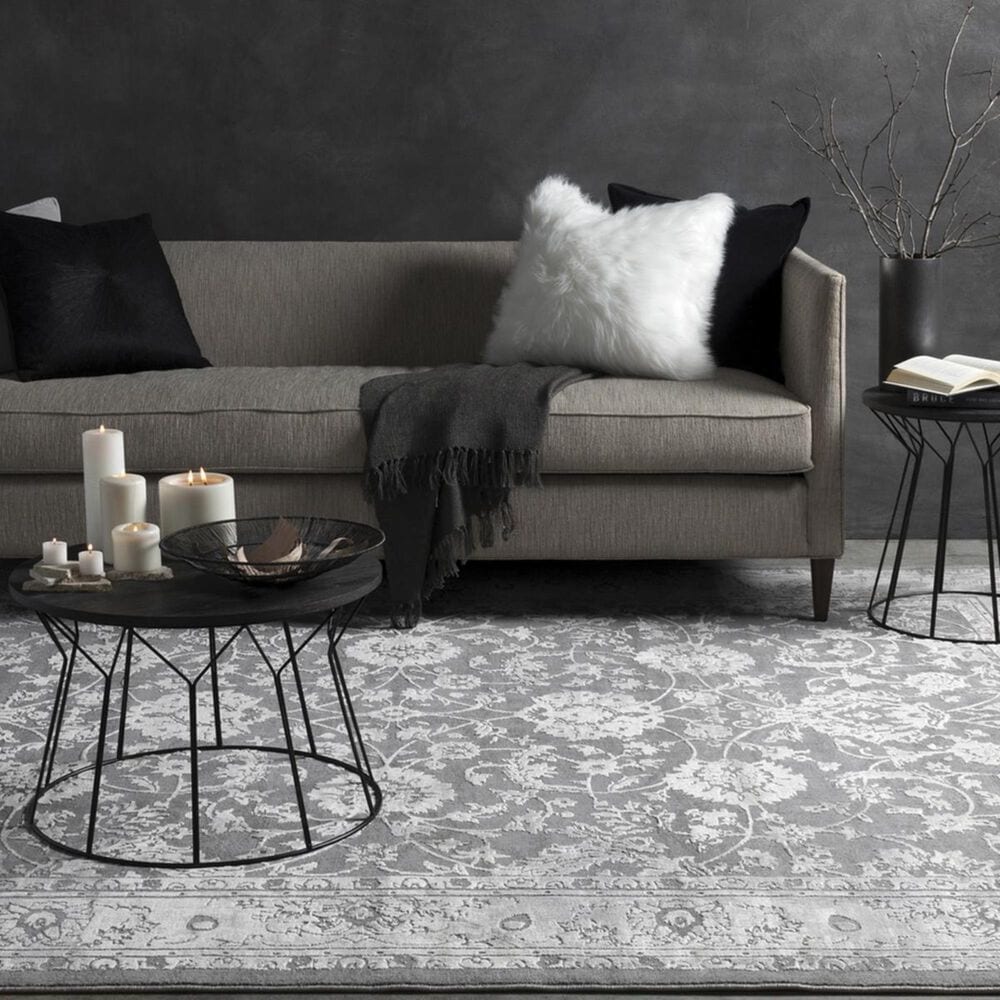 Surya Tibetan TBT-2309 2" x 3" Gray, Ivory and Taupe Area Rug, , large