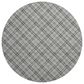 Dalyn Rug Company Soft Essentials Plaid Gray 8" Round Indoor/Outdoor Area Rug, , large