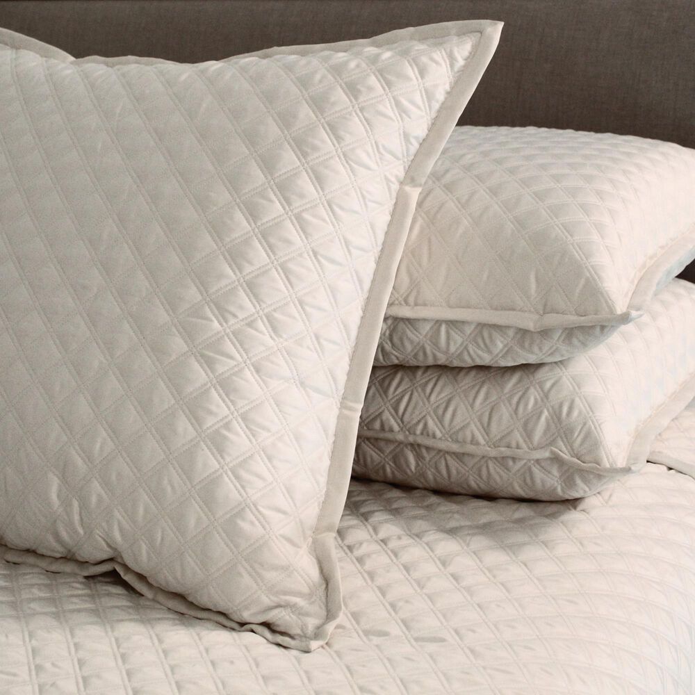 Ann Gish Art of Home 3-Piece Queen Double Diamond Coverlet Set in Ivory, , large